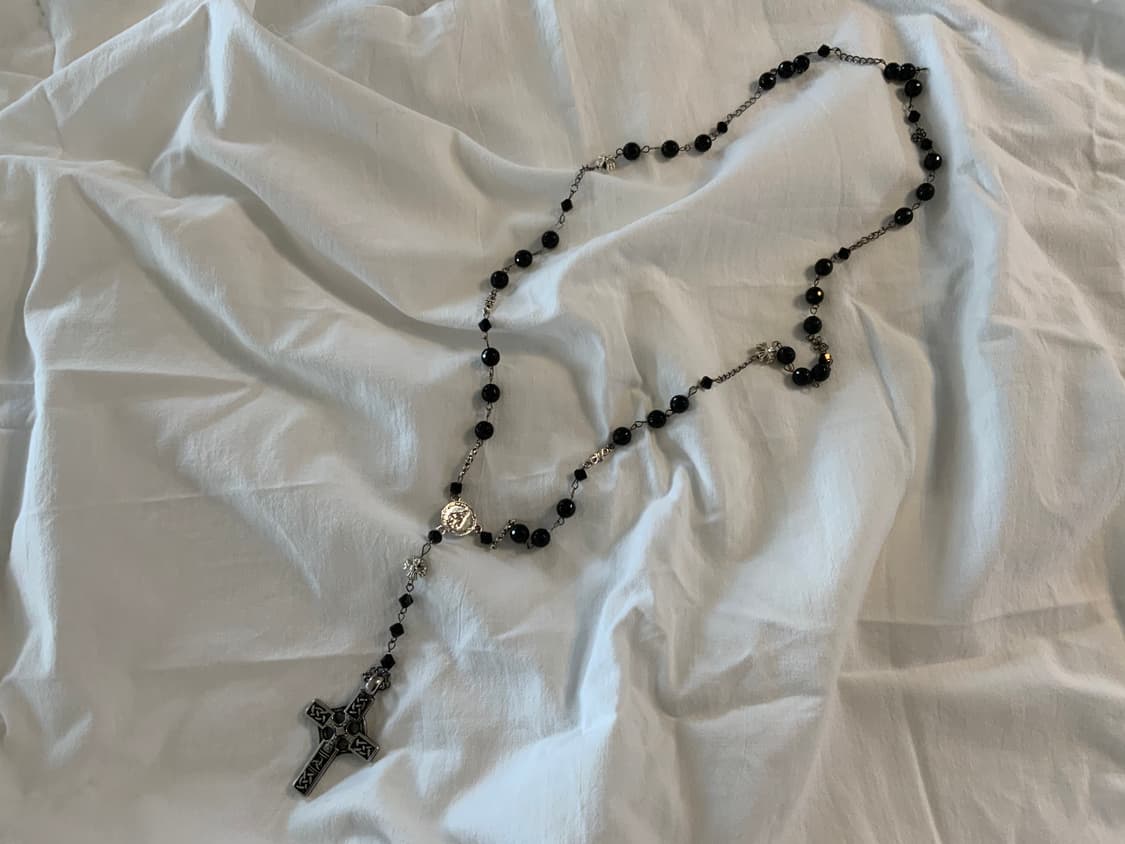 검은색 고딕 로자리오 목걸이 상품이미지1
