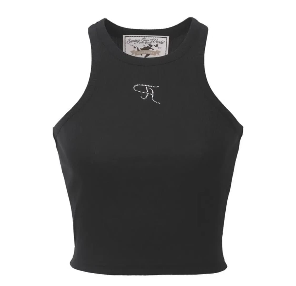 [M] 쓰리타임즈 쥬얼 탱크탑 크롭 Jewel tanktop 상품이미지1