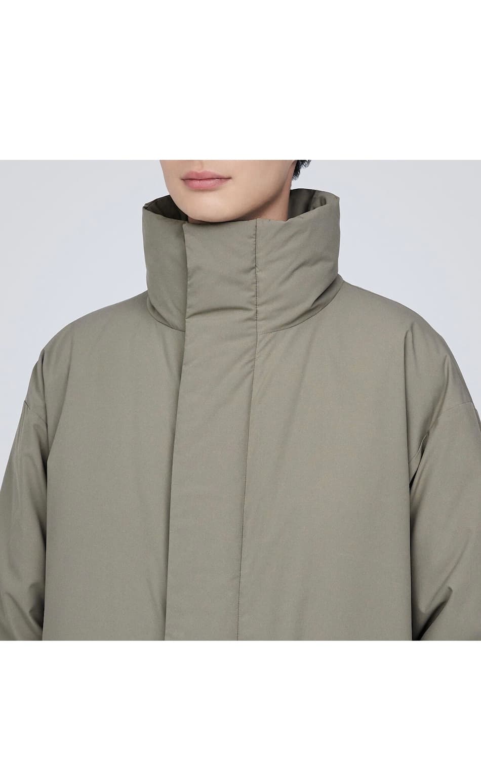 무인양품 무지 발수 스탠드칼라 다운 코트 몬스터 파카 상품이미지3