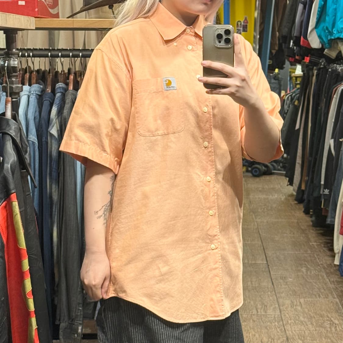 [HI] 칼하트 반팔셔츠 오렌지  상품이미지3