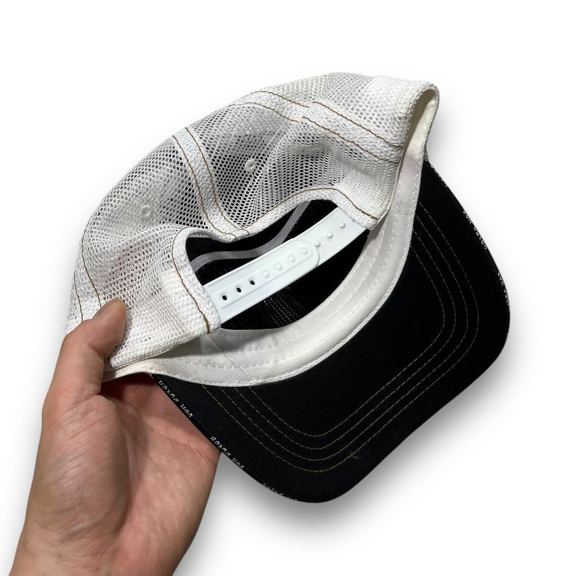 본 더치 y2k 다크 화이트 투톤 트러커 빈티지 메쉬캡 상품이미지4