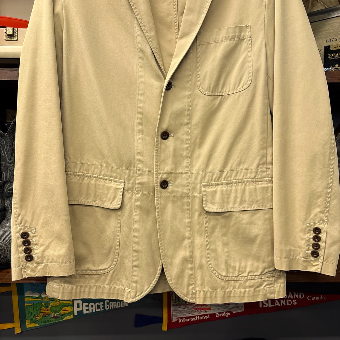 90s 폴로 랄프로렌 코튼트윌 스티치라인 블레이저 자켓 N1225 상품이미지4