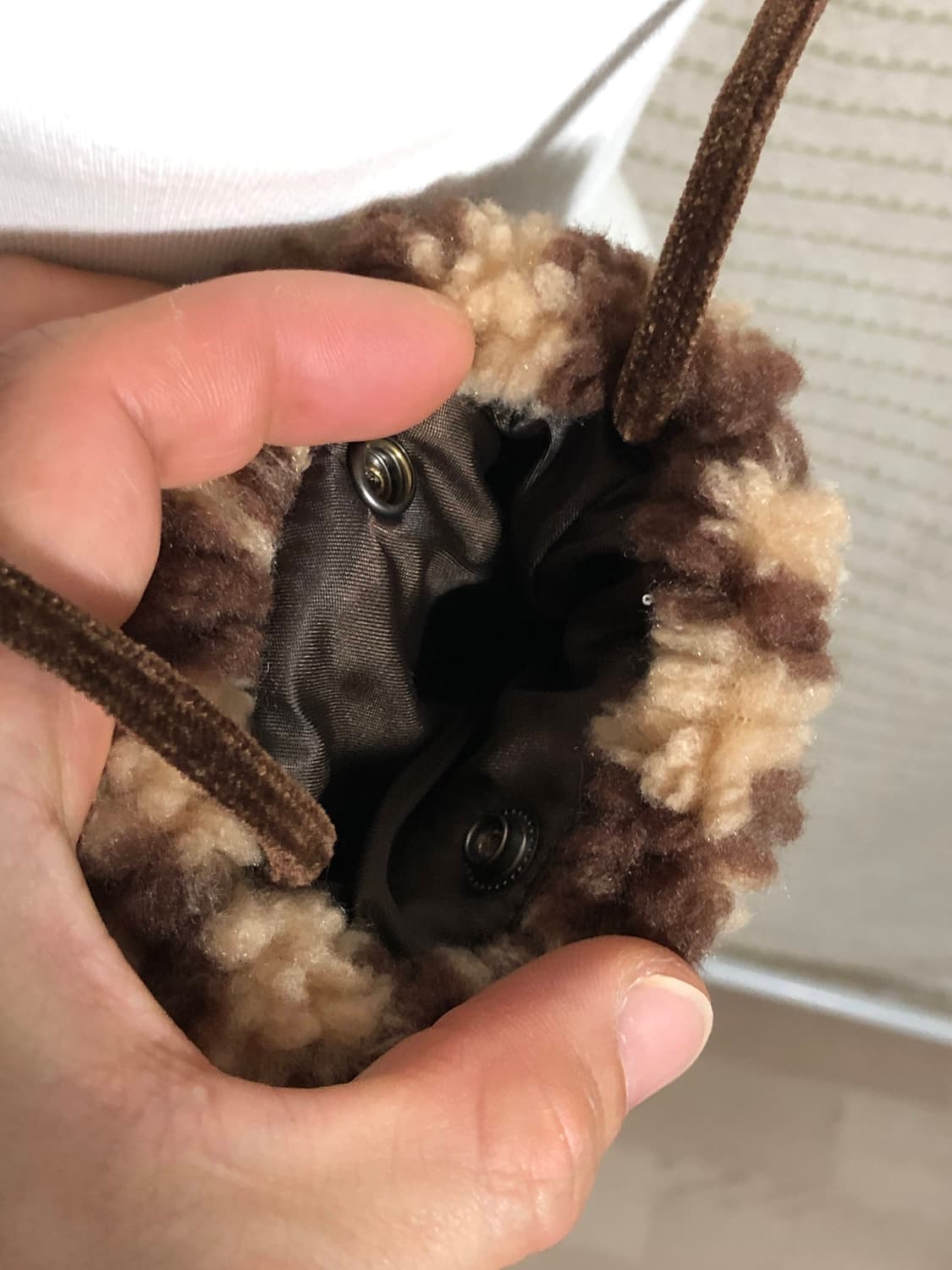 여성용 모리걸 뽀글이 미니 파우치 동전 카드 지갑 상품이미지3