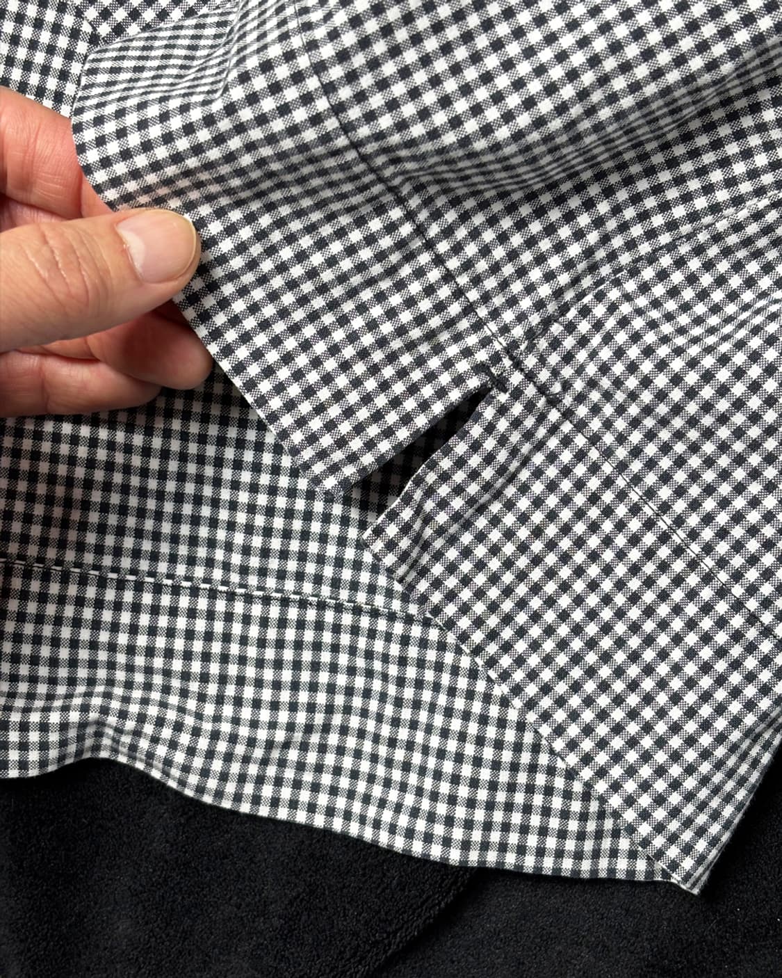 일본빈티지 스몰 체크 롱스커트 상품이미지4