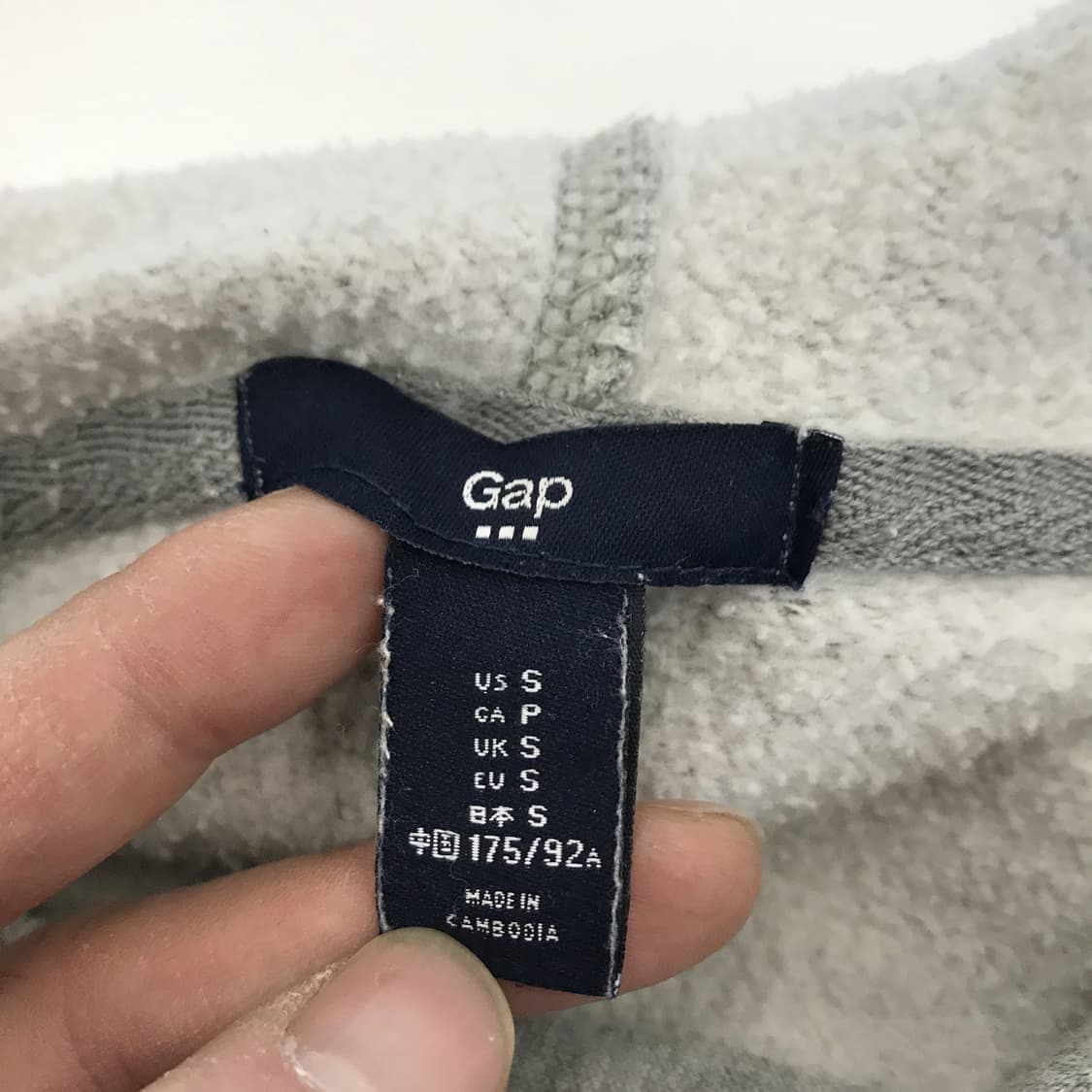 갭 GAP 아치로고 그레이 후드 [S] 상품이미지5