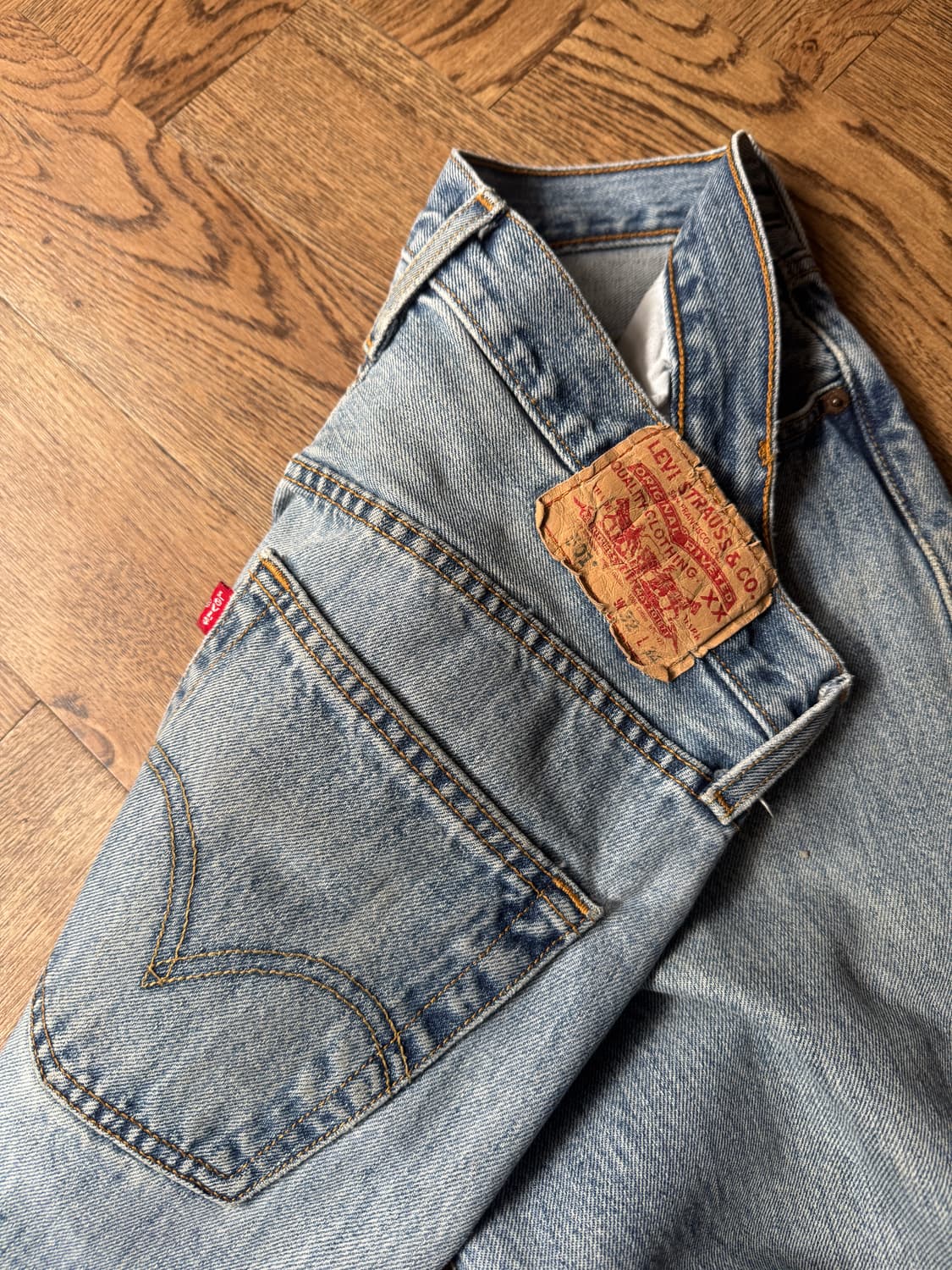 [32]00's 리바이스 501 멕시코제 빈티지 워싱 데님 팬츠 상품이미지5