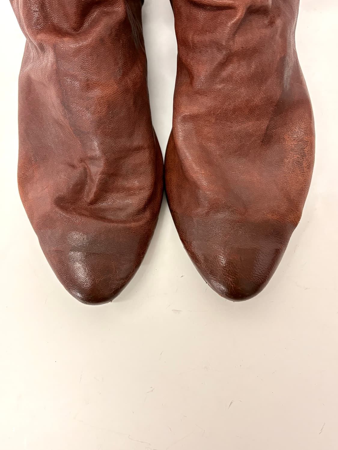 브라운 빈티지 가죽 앵클부츠 made in Italy 240~245 상품이미지5