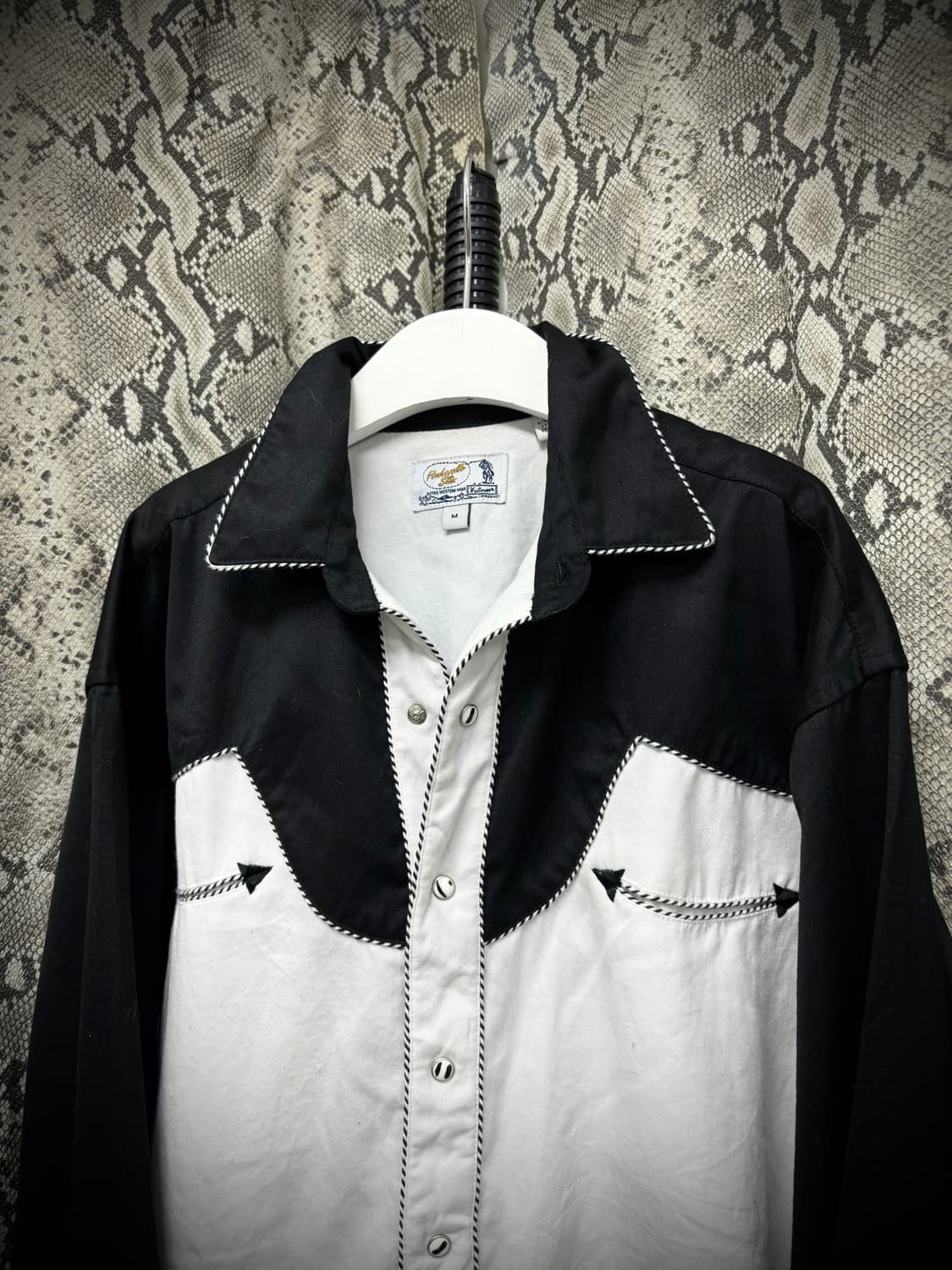 [Western]Black&White Western Over-Fit Sh 상품이미지9