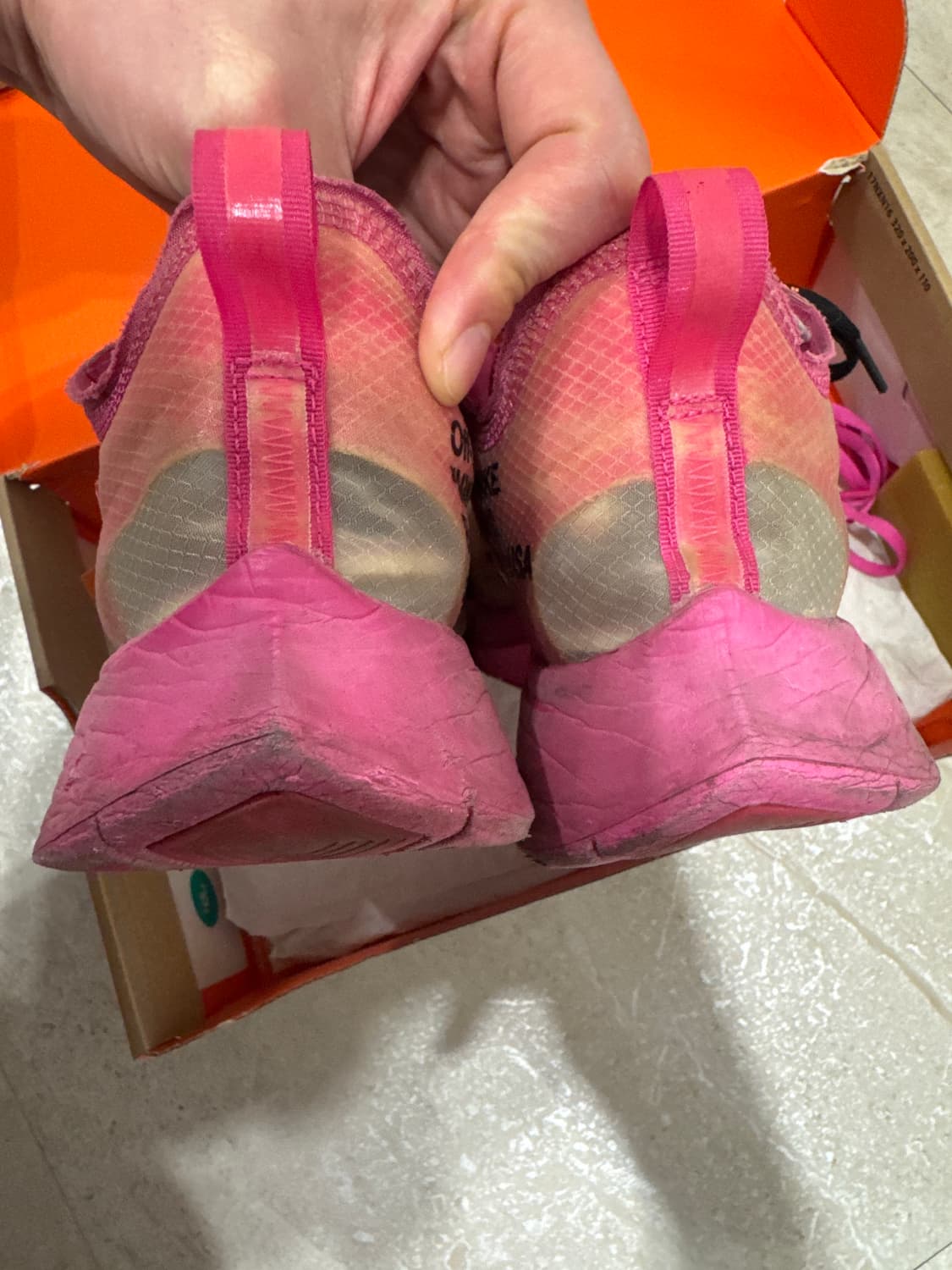 270 나이키 오프화이트 줌플라이 핑크 상품이미지4