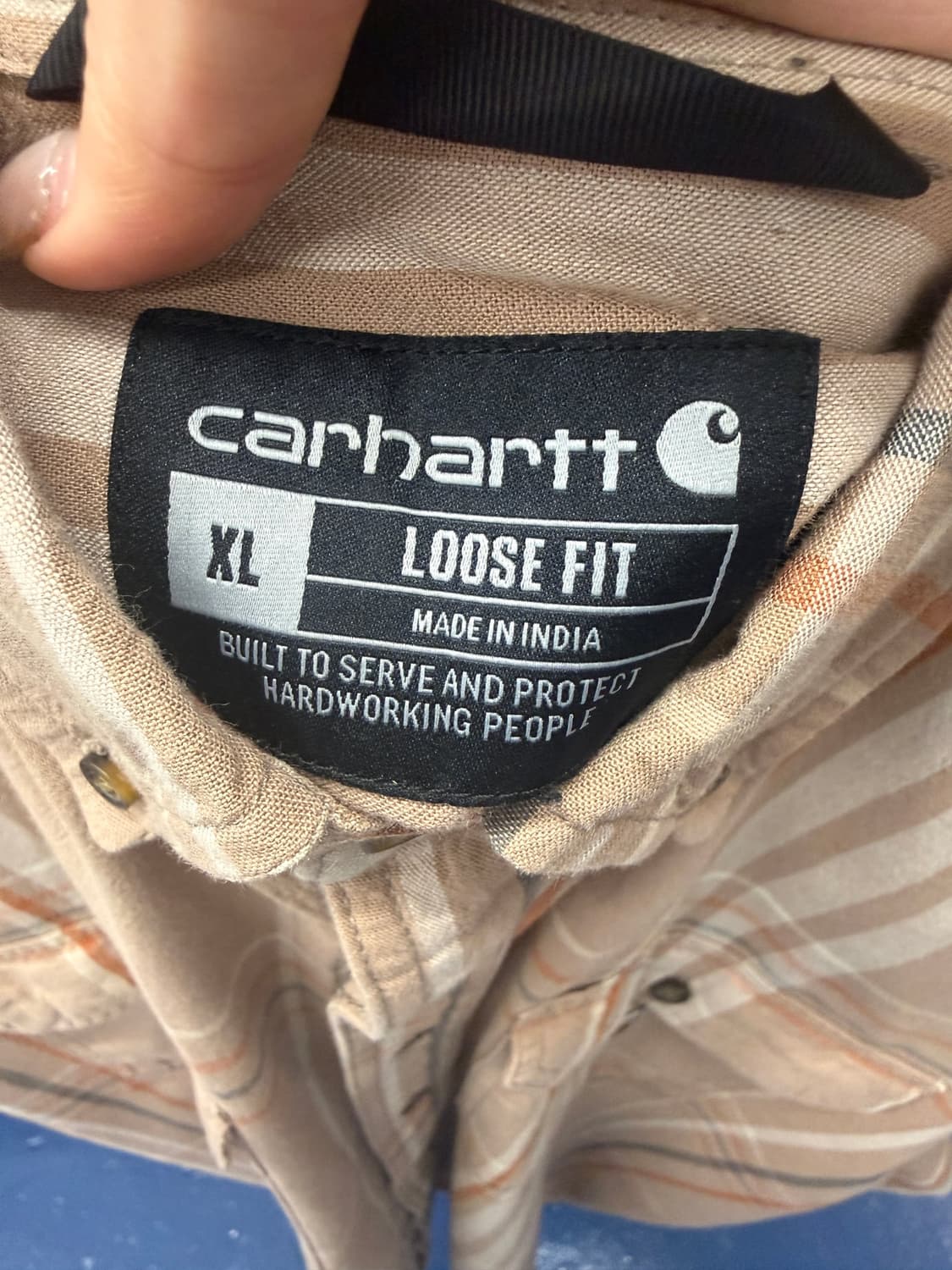 Carhartt 칼하트 루즈핏 체크 반필 셔츠 상품이미지5