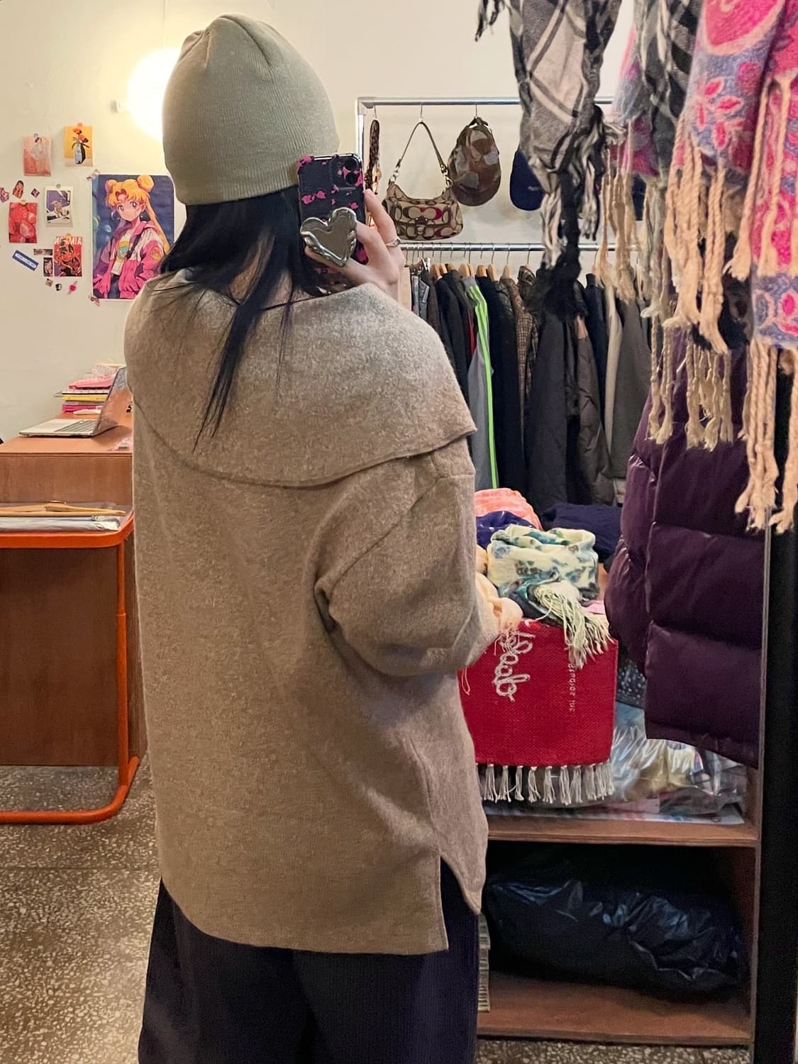 버튼 플랩카라 니트 [무배] 상품이미지4