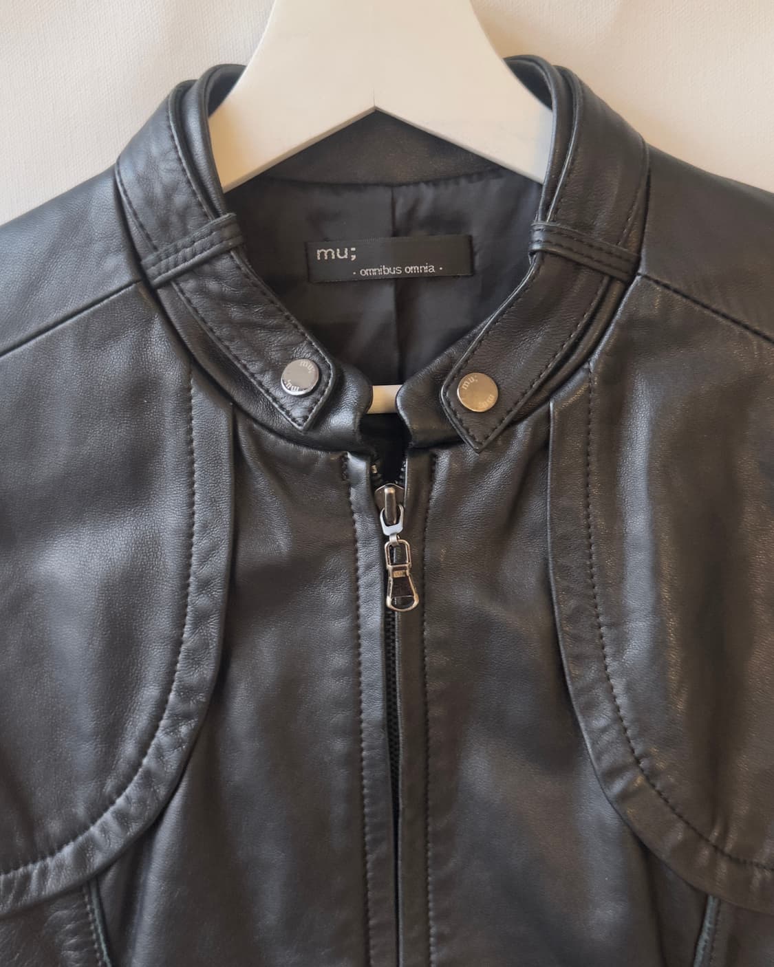 [Vintage] Belted Leather Moto Jacket 상품이미지4