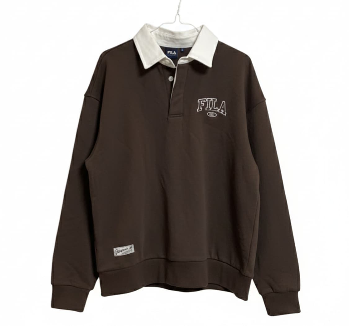 FILA휠라 초코맛 럭비 맨투맨/강민경,한소희착용 상품이미지1
