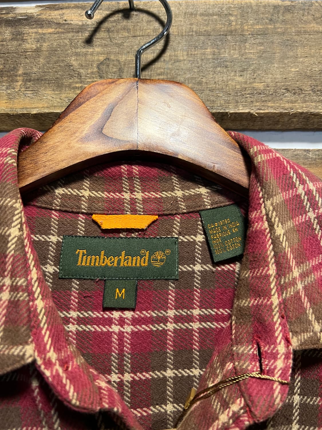 [M]팀버랜드 레드 타탄체크 플란넬 워크 셔츠 상품이미지2