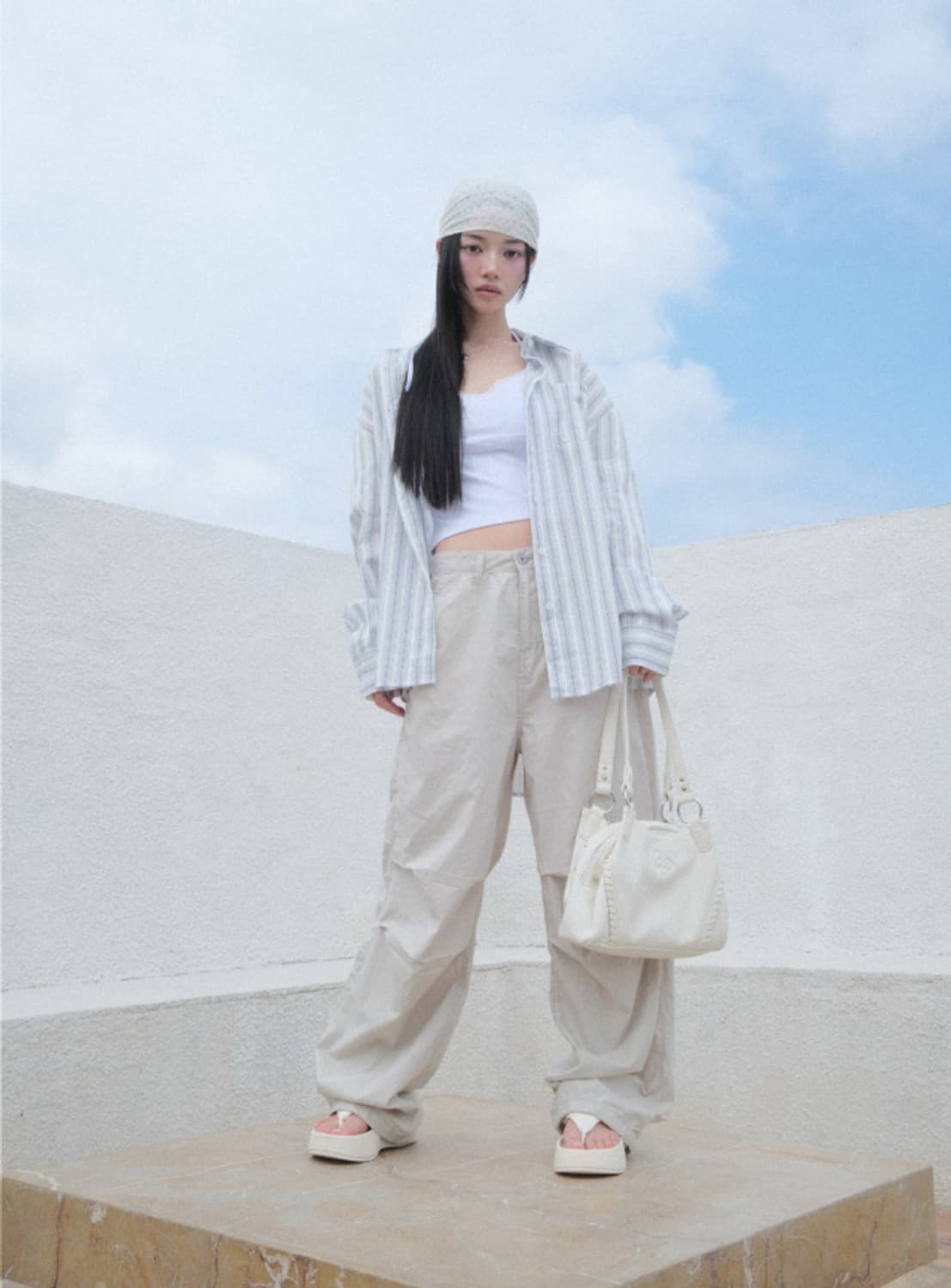 애즈온 피터 팬츠 라이트베이지 상품이미지1