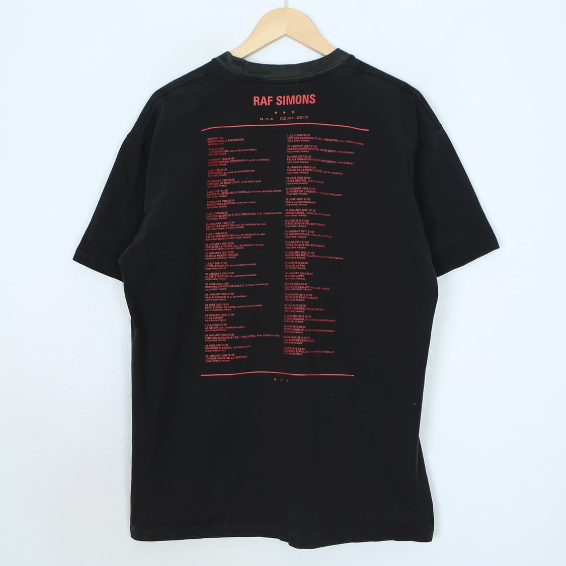 라프시몬스 아메리카 투어 반팔 상품이미지2