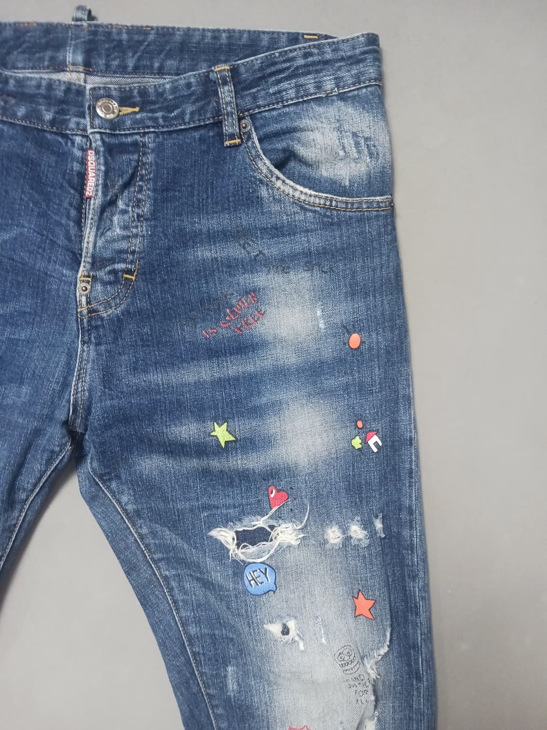 [36] 디스퀘어드2 멀티아트 페인팅 슬림진 청바지 상품이미지4