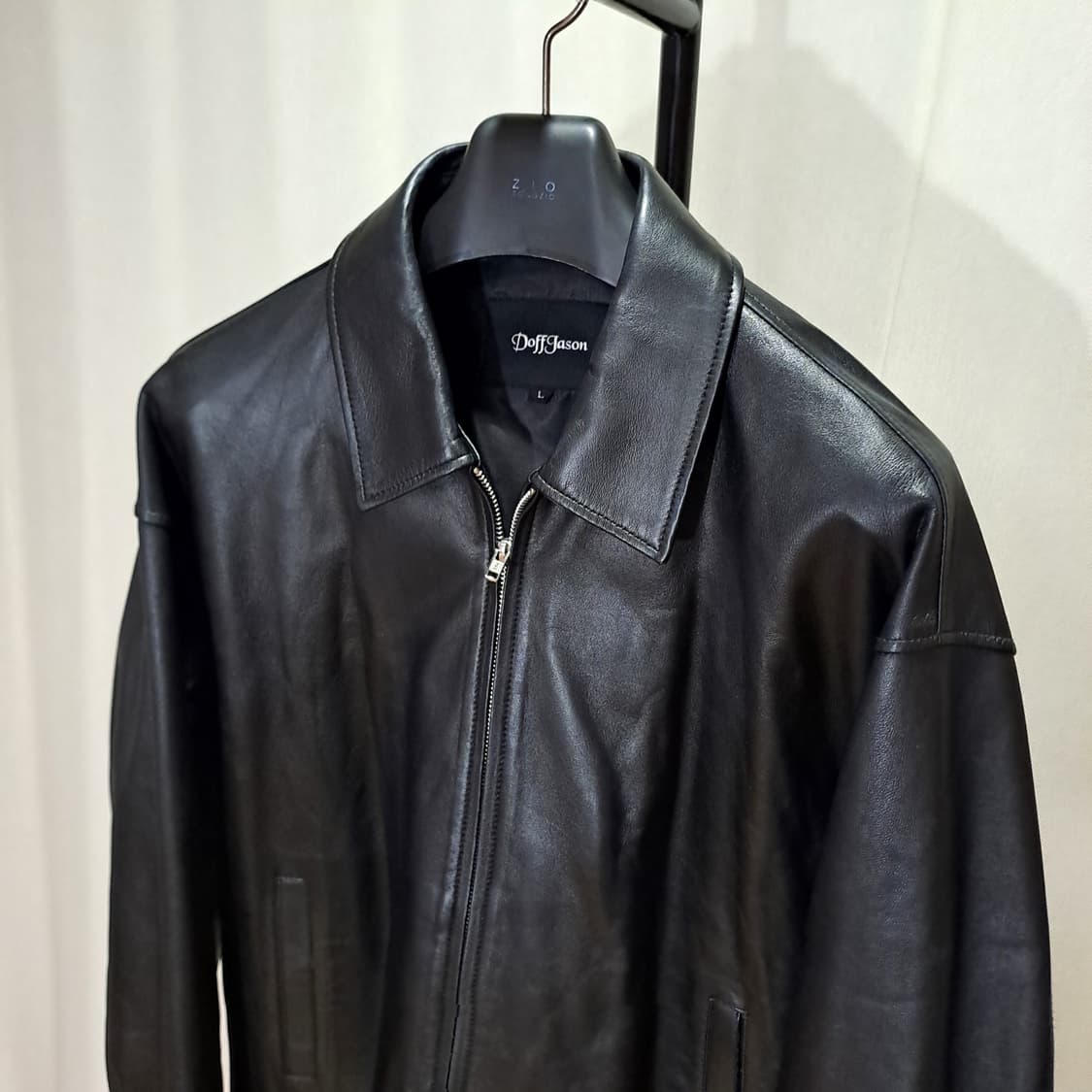 (택포) 도프제이슨 오버핏 램스킨 싱글 자켓 L B820 상품이미지3