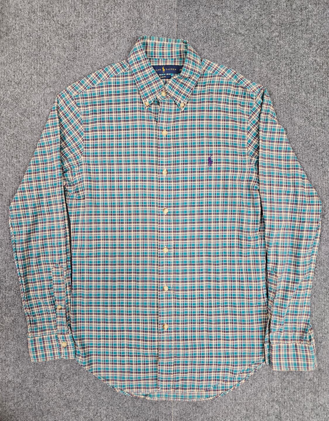 폴로 랄프로렌 슬림핏 체크 셔츠 S(급처) 상품이미지1