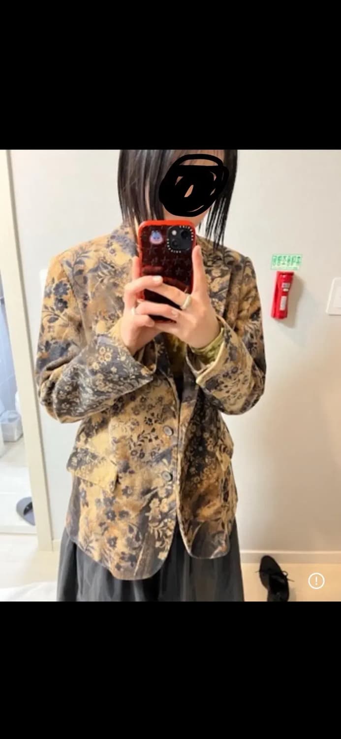 Teak 티크 플라워 코듀로이 자켓 상품이미지1