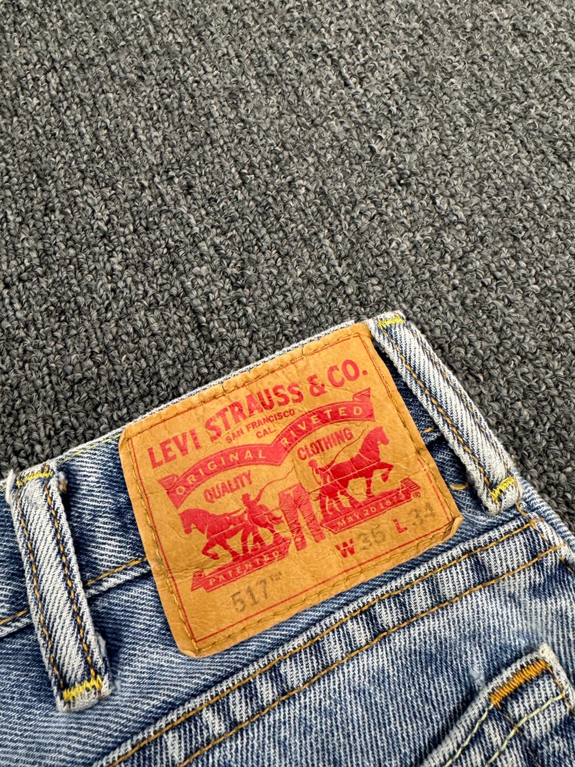 35)리바이스 517 빈티지 연청 부츠컷 데님팬츠 상품이미지9