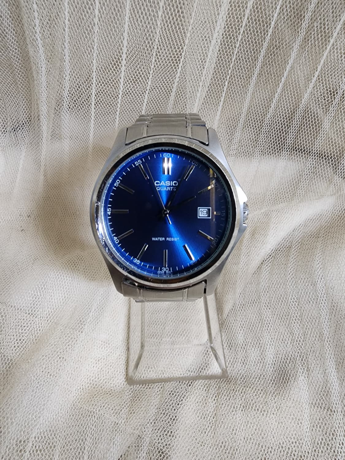 카시오 메탈 청판 쿼츠 시계 상품이미지1