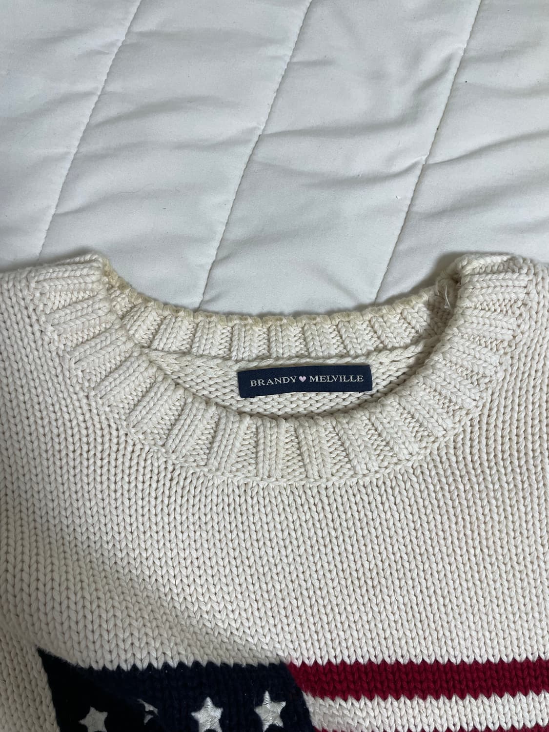 브랜디멜빌 성조기 니트 아이보리 상품이미지3