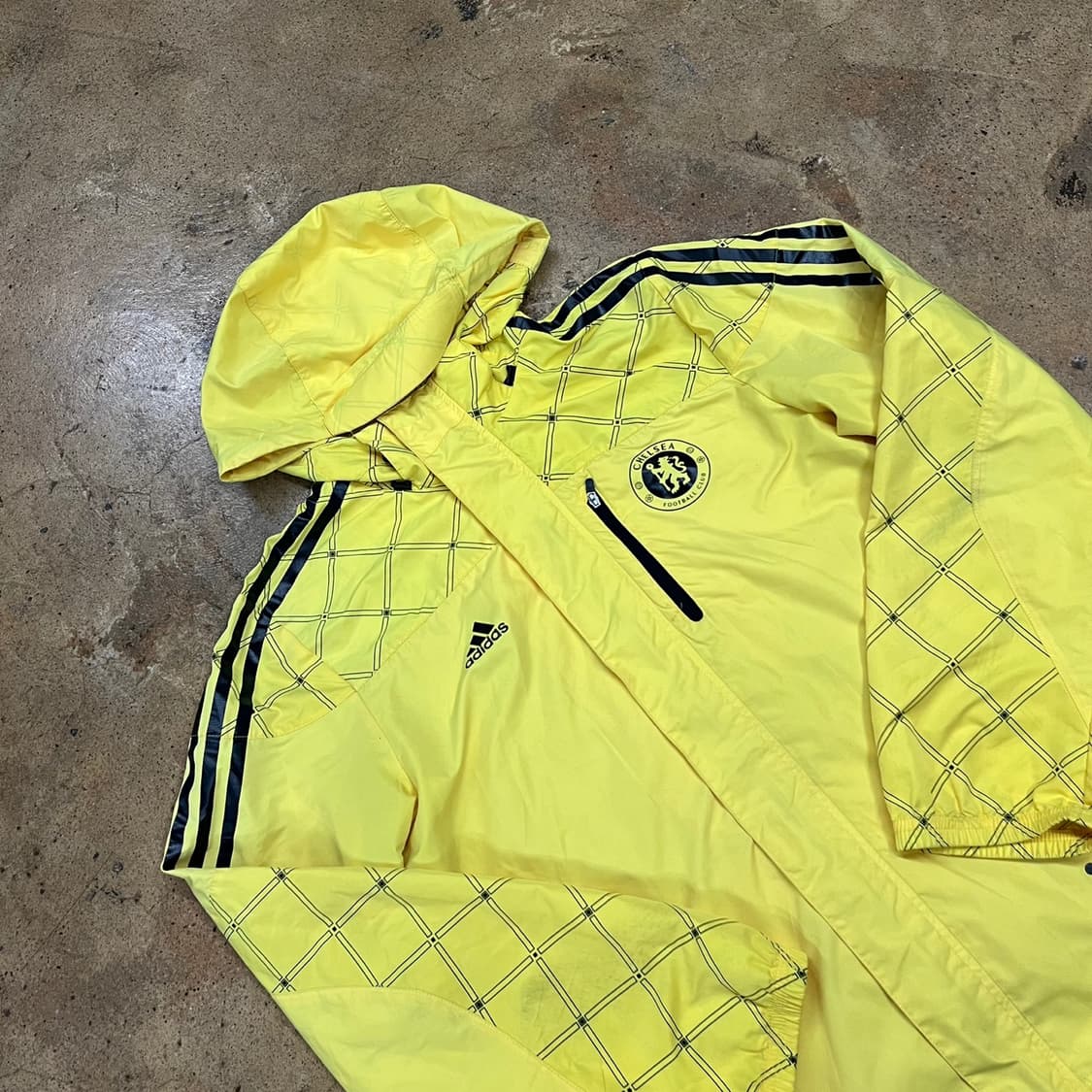 [정품/95] 아디다스 첼시 옐로우 바람막이 후드 자켓 b8 상품이미지1