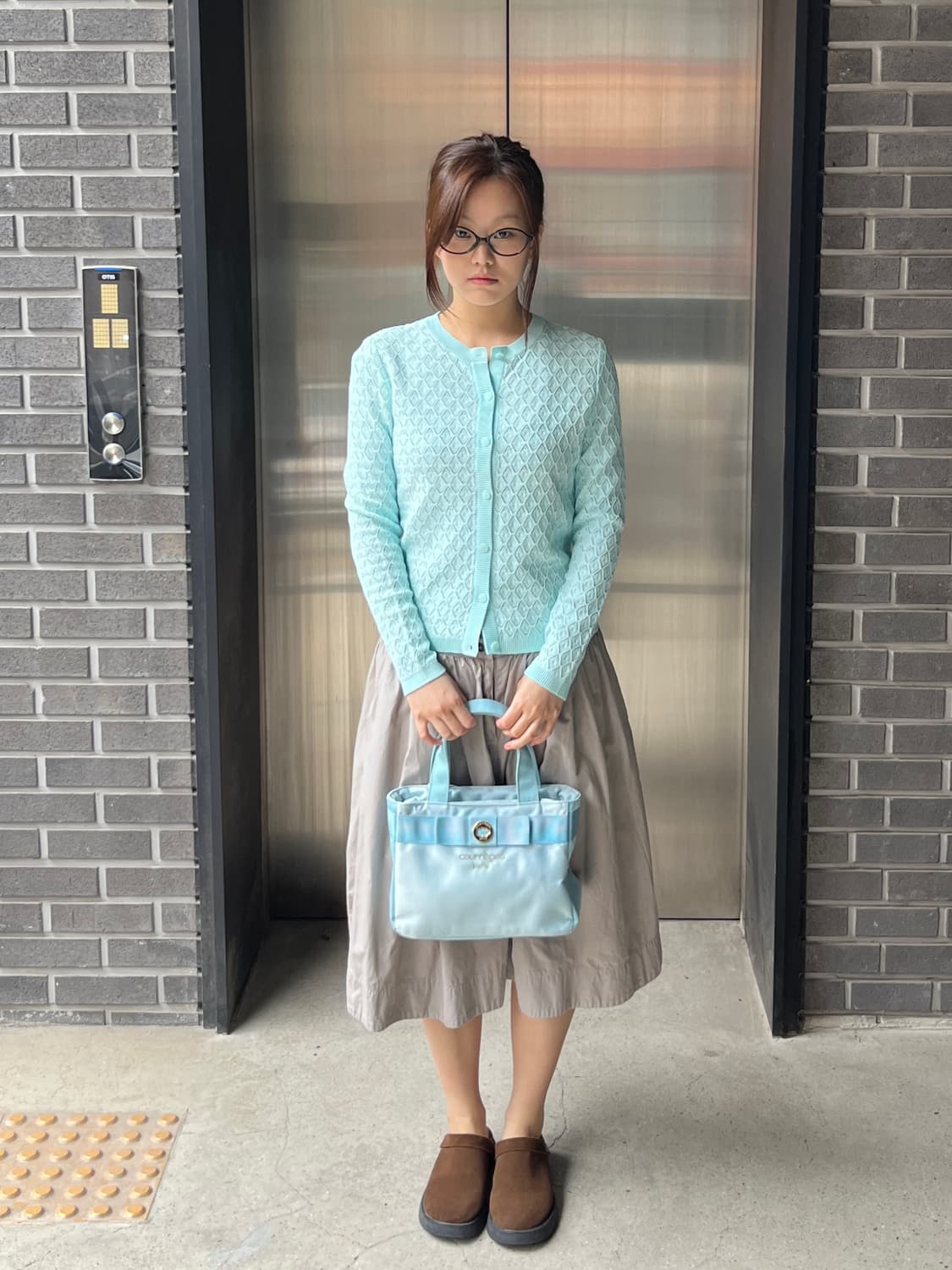 Courreges 꾸레쥬 로고 버튼 가디건 상품이미지3