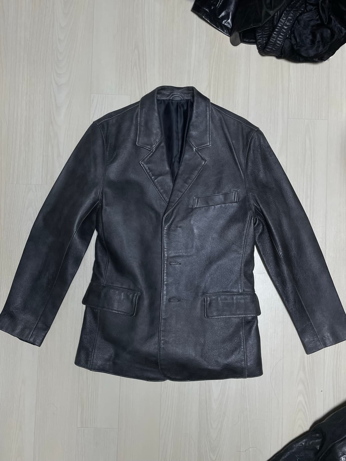 [M~L] NCB 레더 블레이저 상품이미지1