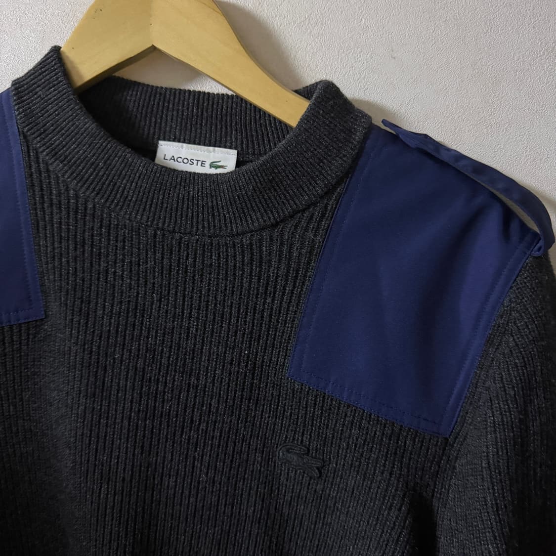 라코스테 남성 견장 니트 M (남성 95-슬림 100) 상품이미지3