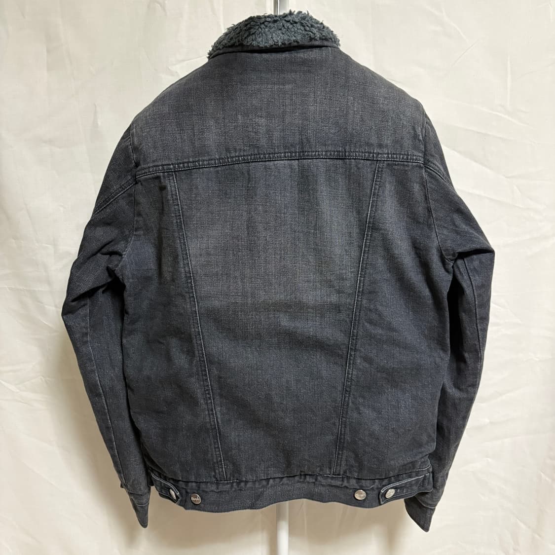 랭글러 X 빔즈 별주 레인지 코트 쉐르파 흑청 데님자켓 / M 상품이미지7