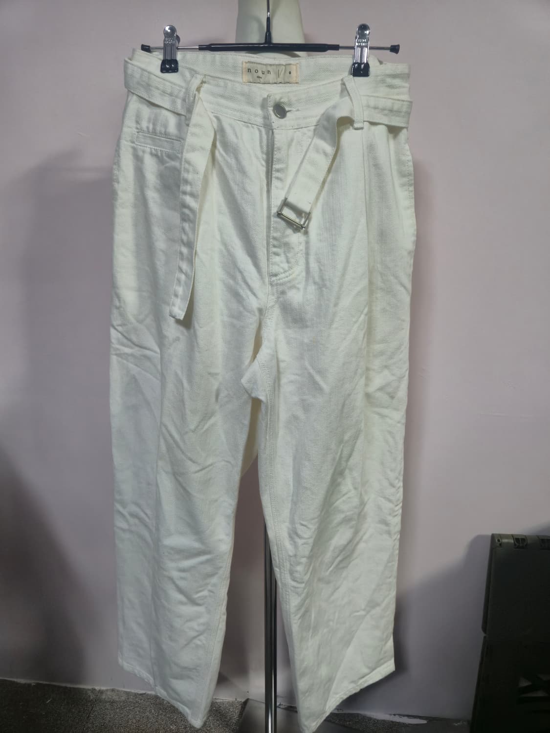 NOUN 화이트 와이드 팬츠 상품이미지1