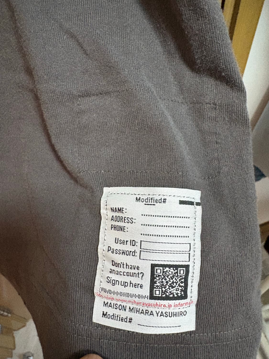 미하라 야스히로 오리 롱슬리브 차콜 [48사이즈] 상품이미지6