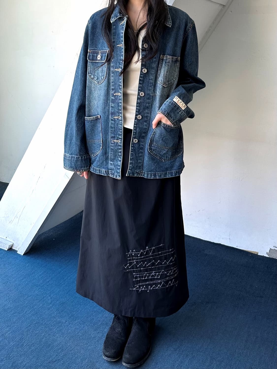 Heavy denim chore jacket 상품이미지2