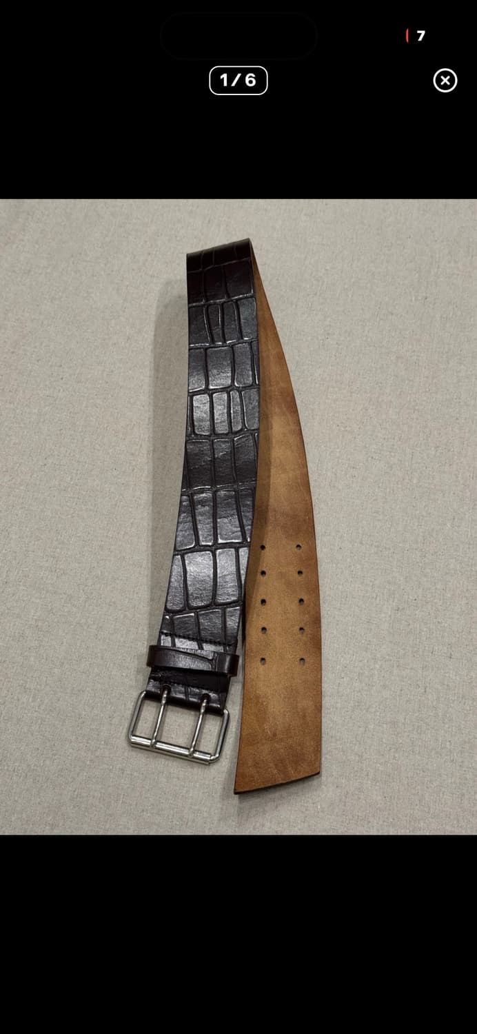 꼼데가르송 브라운 레더 벨트 상품이미지1