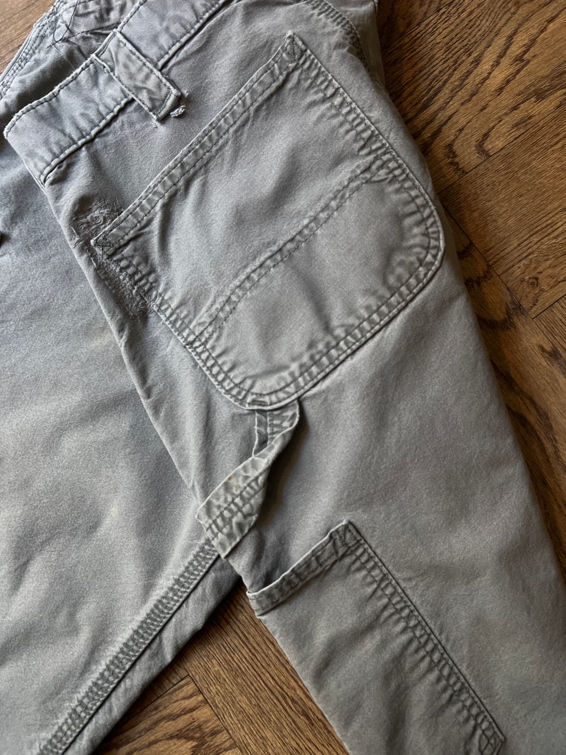 [31]칼하트 USA 빈티지 리페어 그레이 싱글니 카펜터 워크 팬츠 상품이미지7