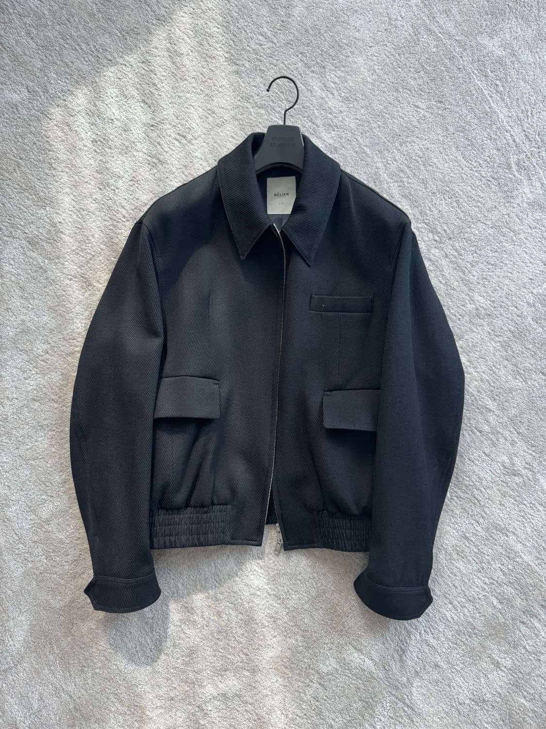 [벨리에] 다이에그널 블루종 자켓 레이븐블랙 M(100)사이즈 상품이미지2