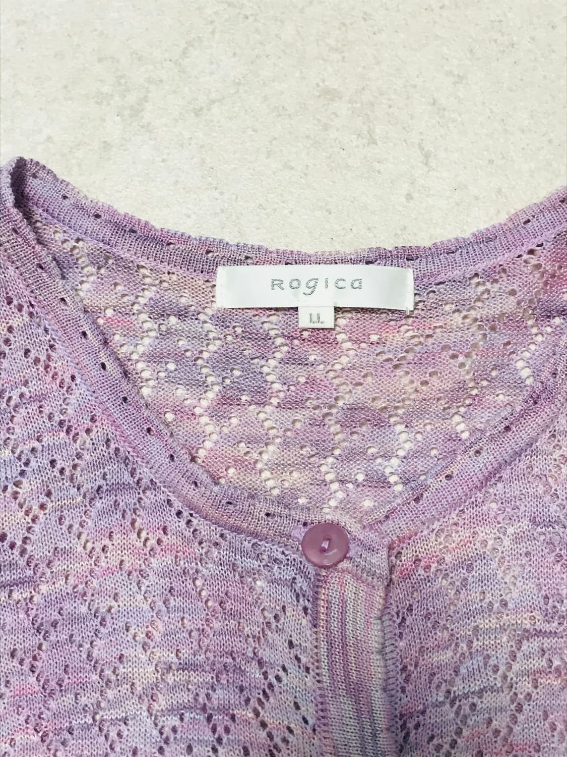 미사 임수정깔 빈티지 연보라 퍼플 니트 롱가디건 상품이미지3