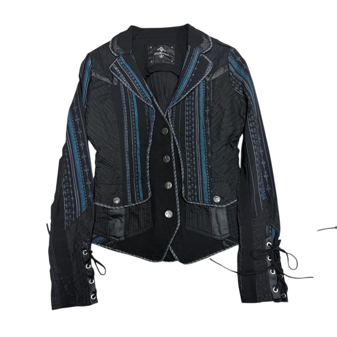 오즈온 오즈크로스 ozz croce 레이스 아일렛 디테일 고딕 자켓 상품이미지1