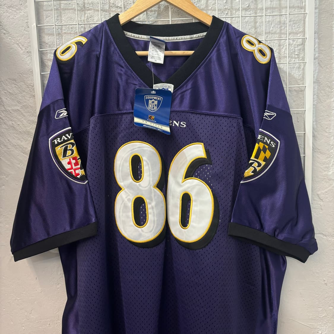 NFL X 리복 볼티모어 레이븐스 퍼플 럭비져지 3XL 상품이미지3