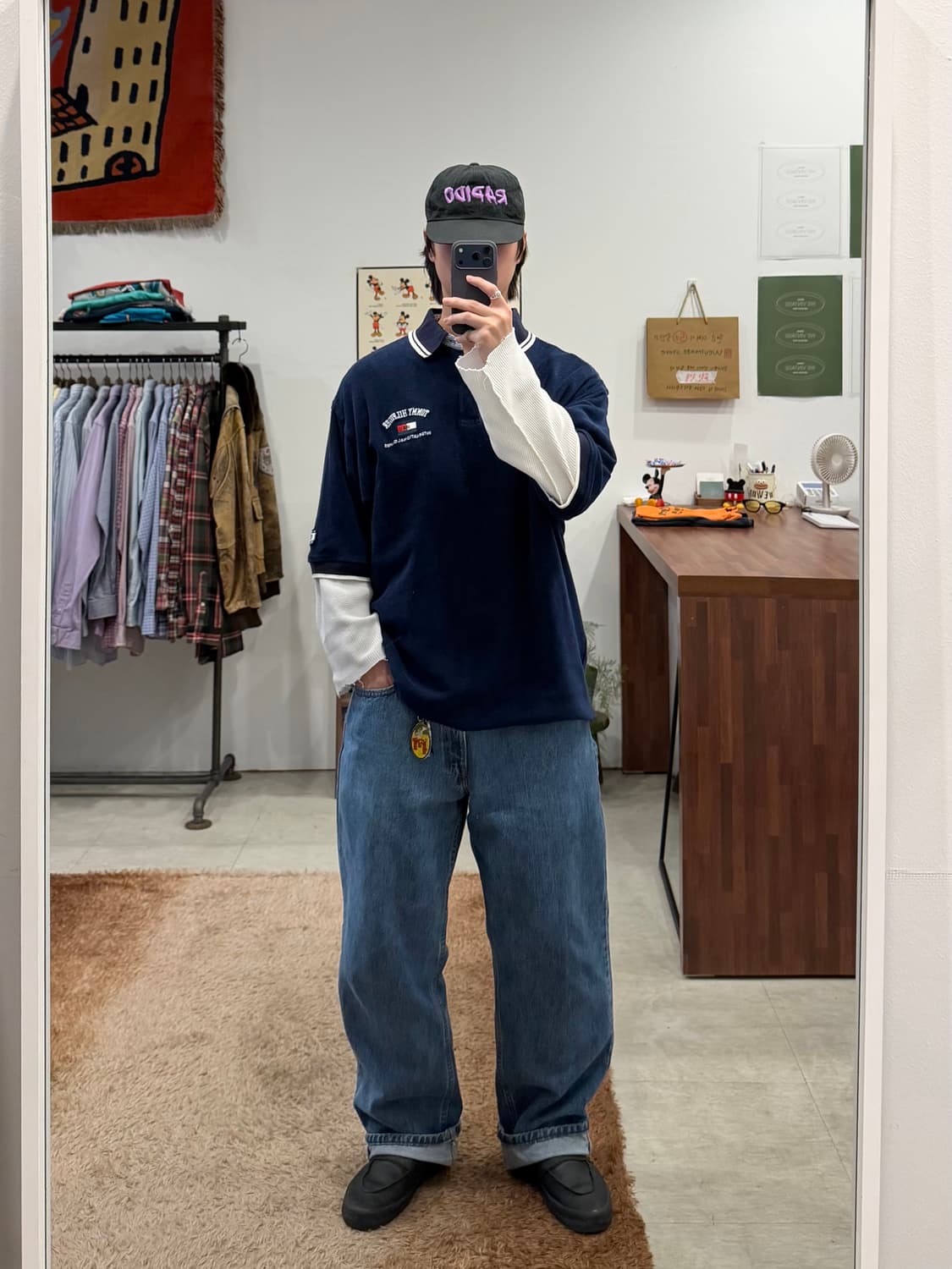 90s Tommy Hilfiger 타미힐피거 테리 코튼 컷오프 pk 반팔 상품이미지2