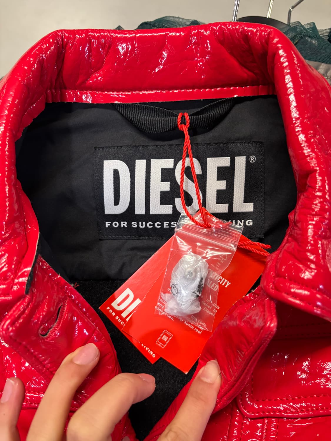 DIESEL red glossy coated jacket 상품이미지8