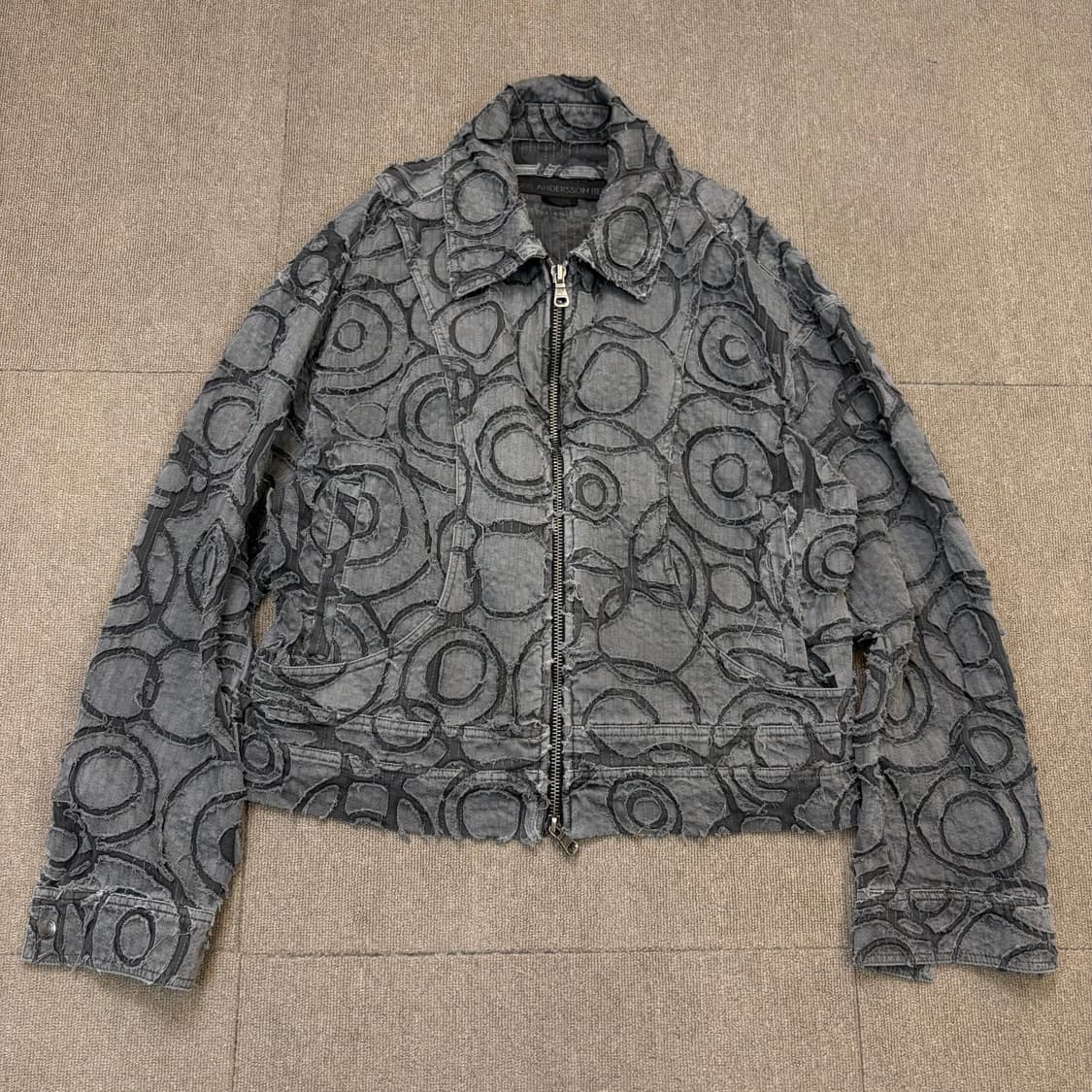 Andersson Bell 앤더슨벨 번아웃 다이드 집업 자켓 L 상품이미지1