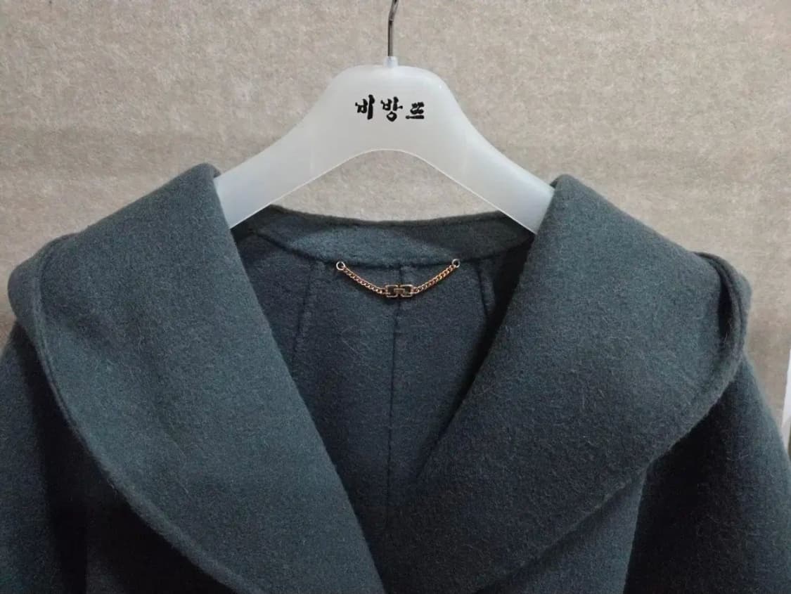 여성 66size 시스템 울 혼방 후드 코트 상품이미지4