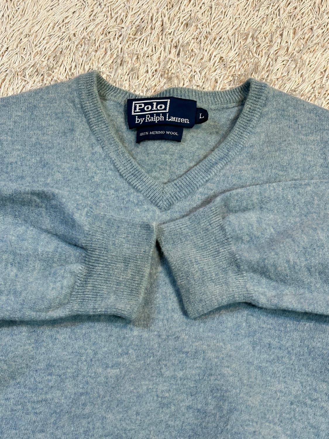 폴로 랄프로렌 메리노울 핑크포니 라운드넥 니트 상품이미지5