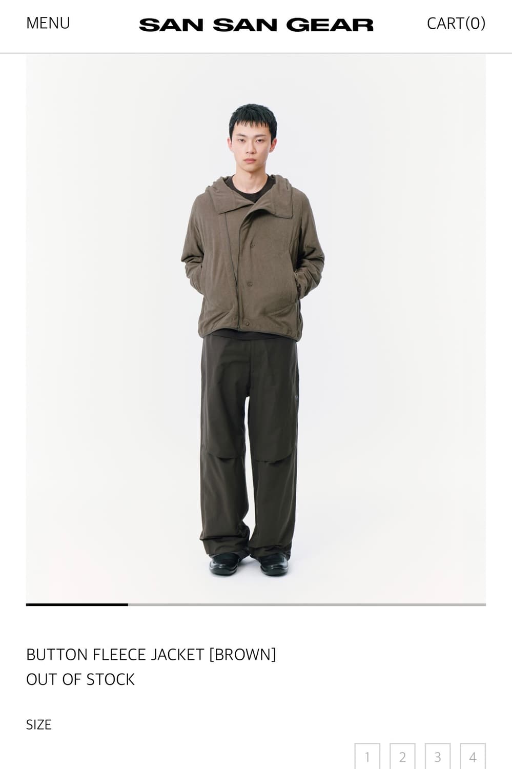 sansangear 산산기어 버튼 플리스 자켓 상품이미지1