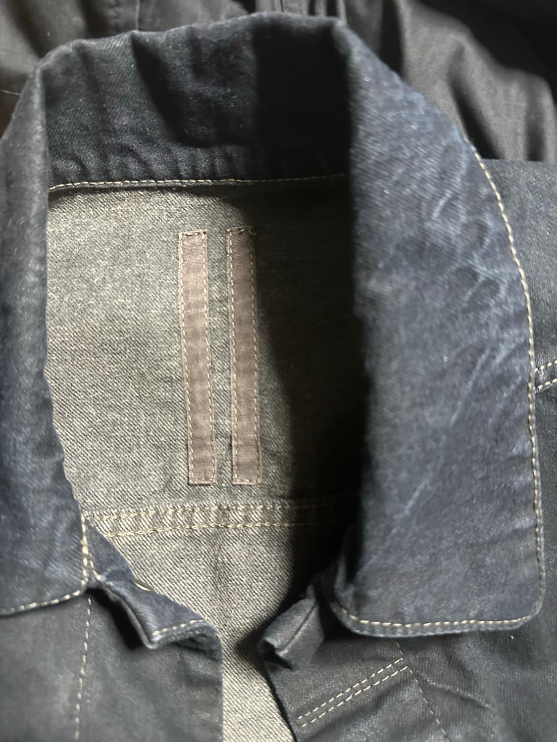 Rick Ownes 블루블랙 워시드 데님 자켓 상품이미지3