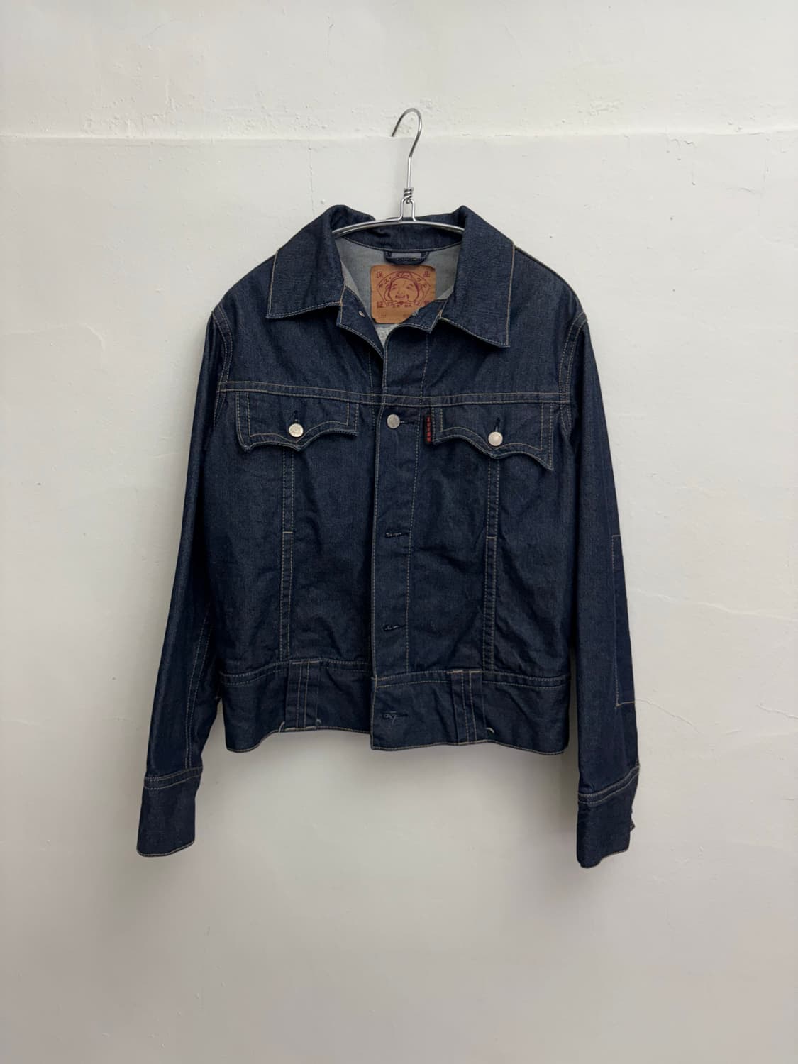 빈티지 에비수 자수 데님 자켓 상품이미지2