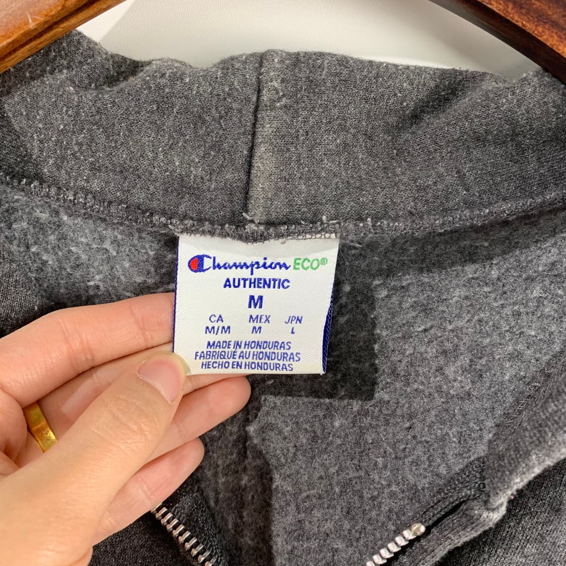 챔피온 컬리지 차콜 후드집업 상품이미지5